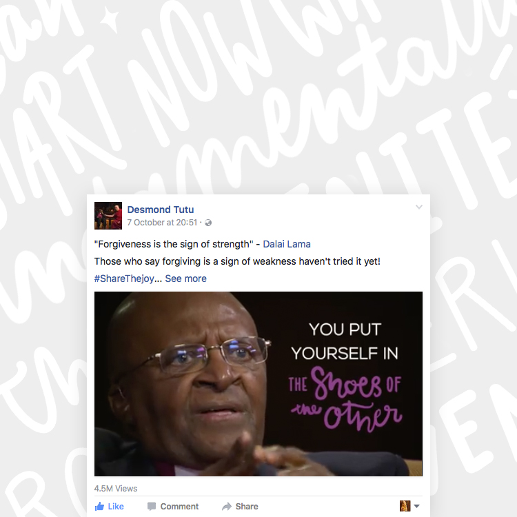 One of the social media posts with one of the videos we participated in