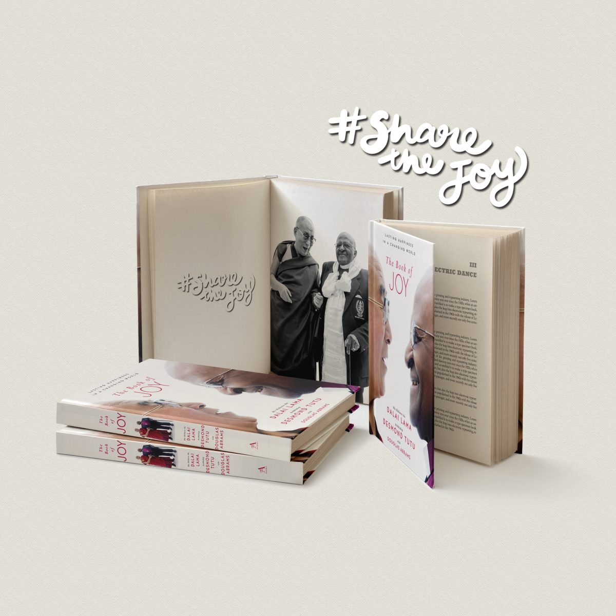 A book mockup I quickly whipped up with our #sharethejoy lettering
