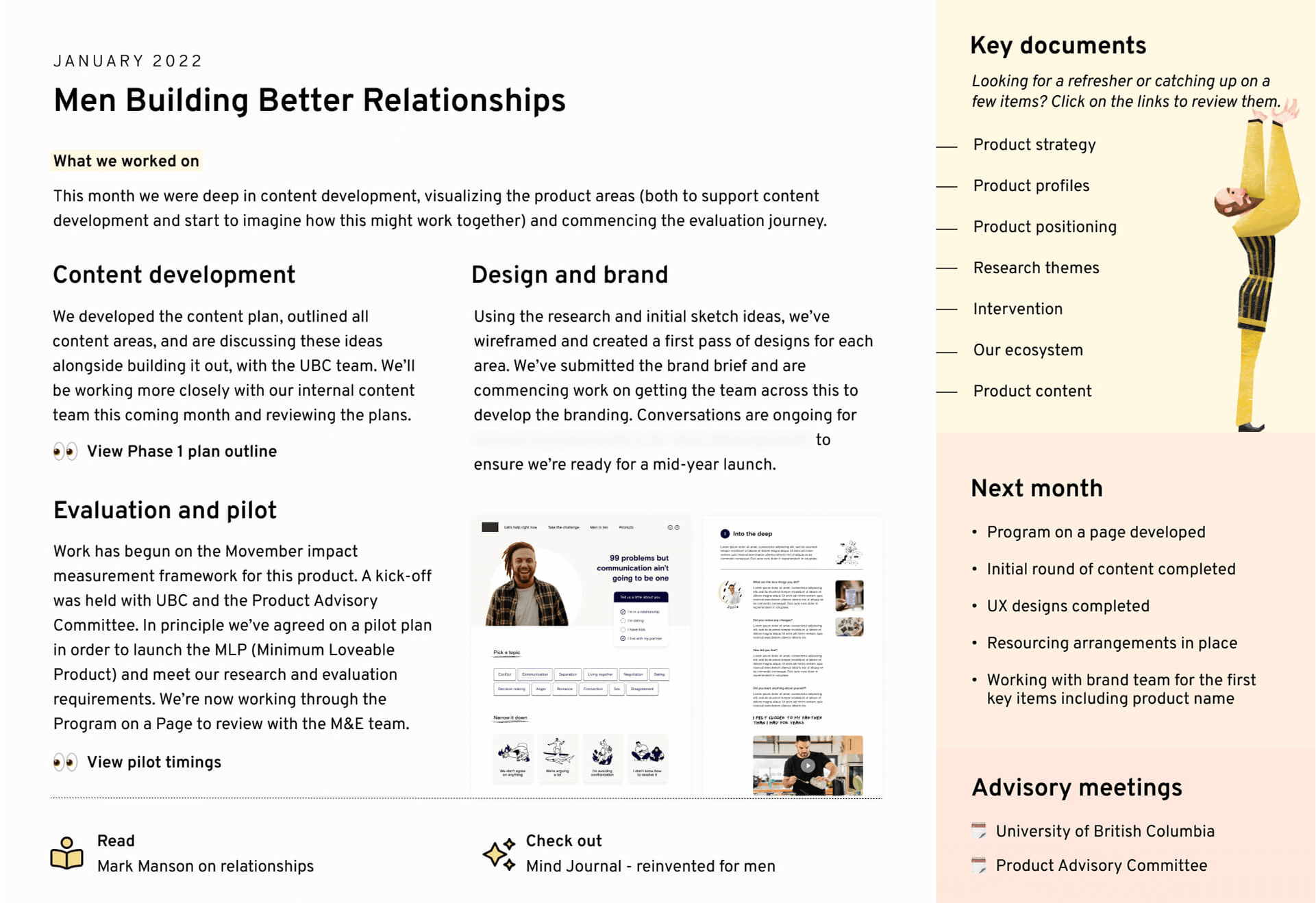 A product update report