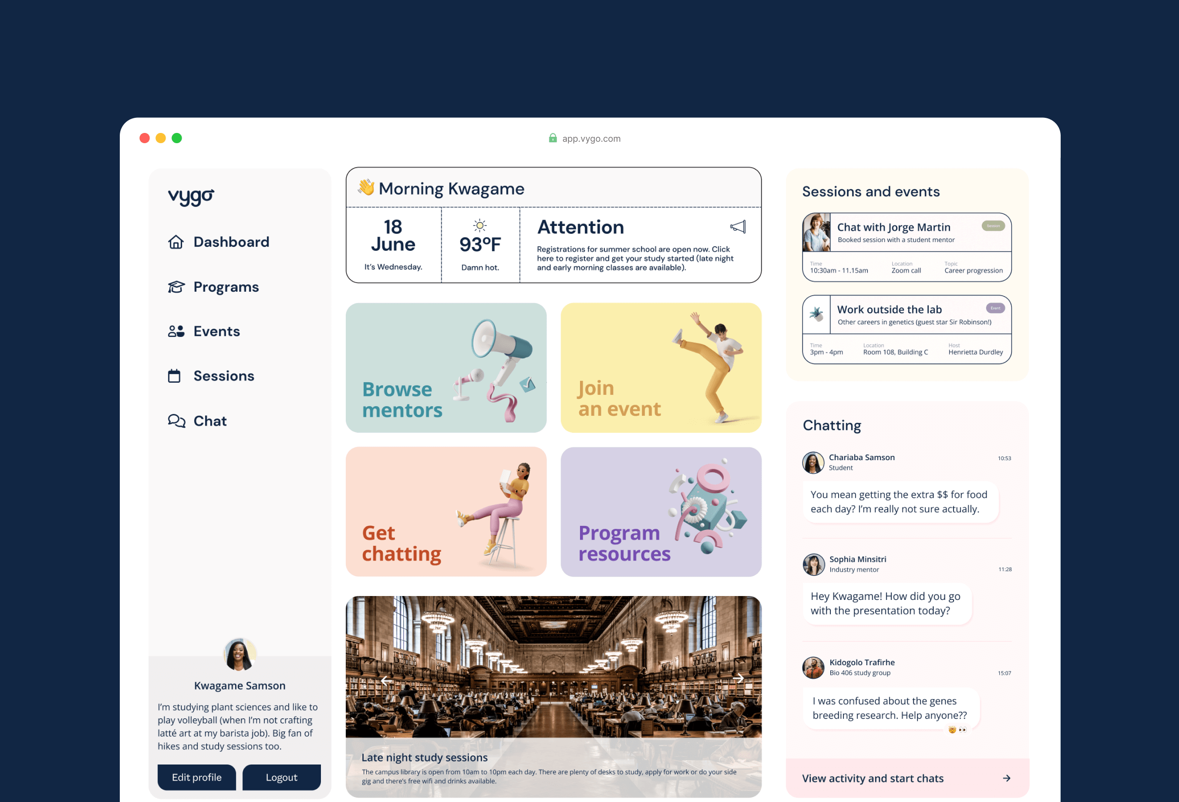 The dashboard after state to show how we could rethink the dashboard purpose